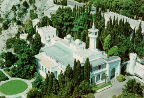 Дворец Кичкине с высоты птичьего полета